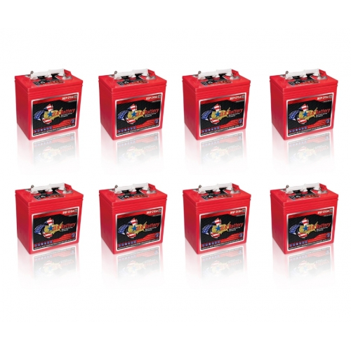 Komplet akumulatorów 48 V do wózka – 8 × US Battery US 2200 XC2 232 Ah